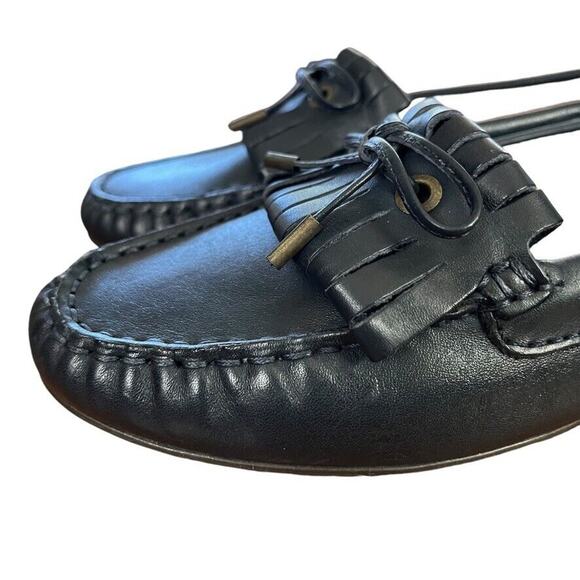 Sebago Meriden Kiltie Navy Leather Womens Driving Loafers Flats Slip On Shoes 10 - Picture 8 of 16